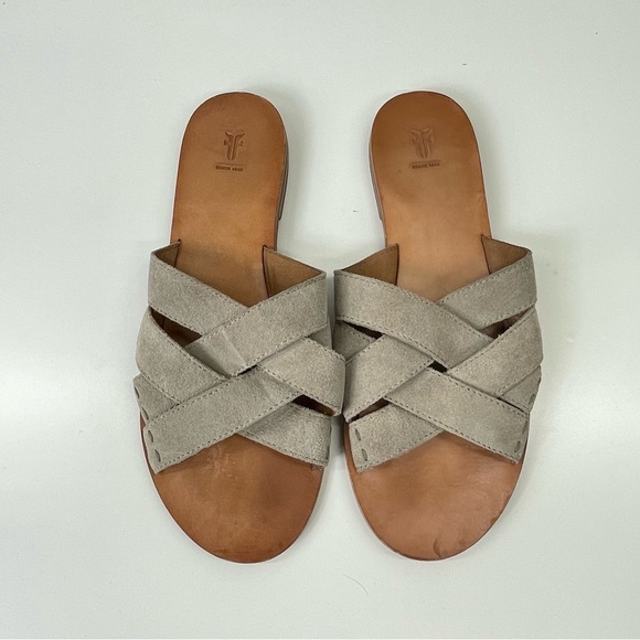 Frye Women's Carla Criss Cross Open Toe Sandal Size 7.5 - Picture 2 of 9